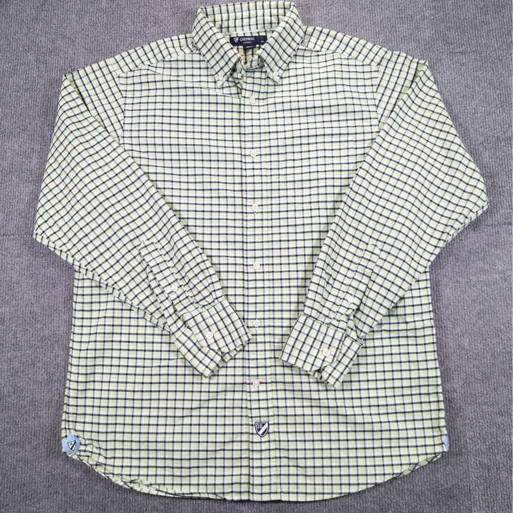 Cremieux Checkered Oxford Classics Mens M Green Button Down Dress Shirt